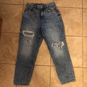 Ripped mom jeans